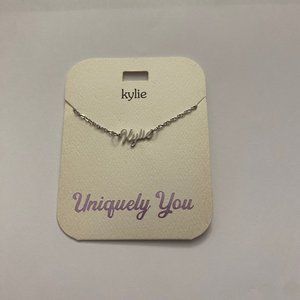 NWT Kylie Personalized Name Silver Pendant 16-20" Necklace Uniquely You